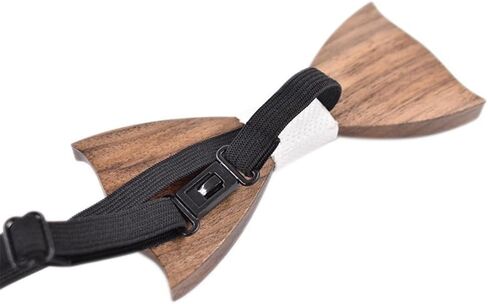 طقم علاقات القوس الخشبية الأنيقة للرجال البالغين - Walnut Bowties Wood - ملحق للأزياء لحفل الزفاف والحفلة والتخرج وعيد الميلاد in Kuwait