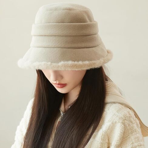 Vintage 1920s Cloche Hats Packable Winter Fleece Lined Bucket Hat Church Women in Saudi Arabia