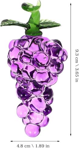 Crystal Grape Figurine Crystal Fruit Collectible Sculpture Artificial Fruit Statue Miniature Ornament Tabletop Paperweight for Home Office Christmas Decor in Saudi Arabia