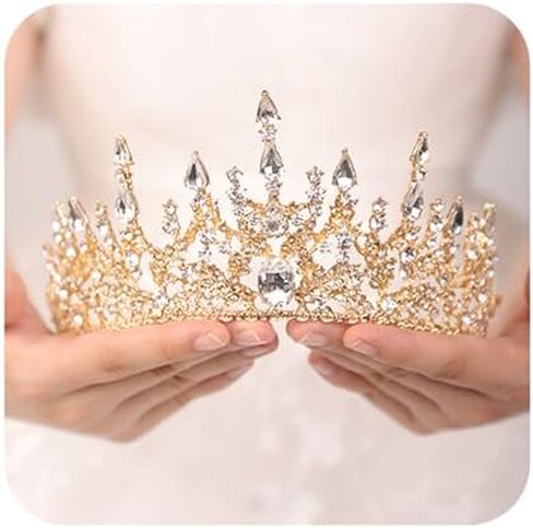 JWICOS Tiara Crown for Women Bridal Wedding Headband Hair Accessories for Birthday Prom Pageant Costume Party Wedding in Saudi Arabia