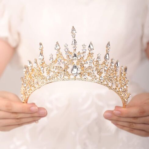 JWICOS Tiara Crown for Women Bridal Wedding Headband Hair Accessories for Birthday Prom Pageant Costume Party Wedding in Saudi Arabia