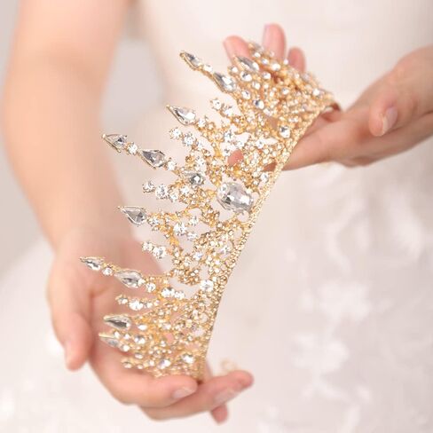JWICOS Tiara Crown for Women Bridal Wedding Headband Hair Accessories for Birthday Prom Pageant Costume Party Wedding in Saudi Arabia