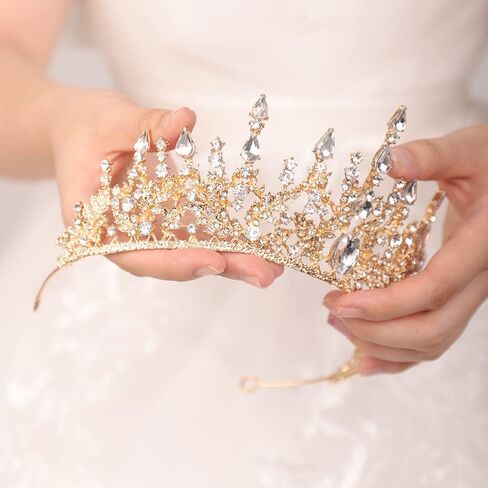 JWICOS Tiara Crown for Women Bridal Wedding Headband Hair Accessories for Birthday Prom Pageant Costume Party Wedding in Saudi Arabia