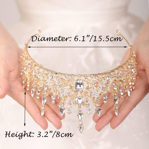 JWICOS Tiara Crown for Women Bridal Wedding Headband Hair Accessories for Birthday Prom Pageant Costume Party Wedding in Saudi Arabia