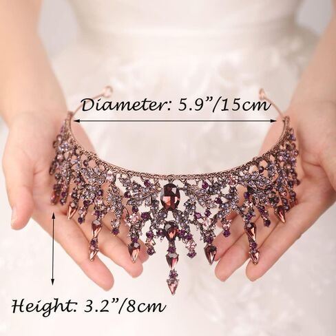 JWICOS Tiara Crown for Women Bridal Wedding Headband Hair Accessories for Birthday Prom Pageant Costume Party Wedding in Saudi Arabia
