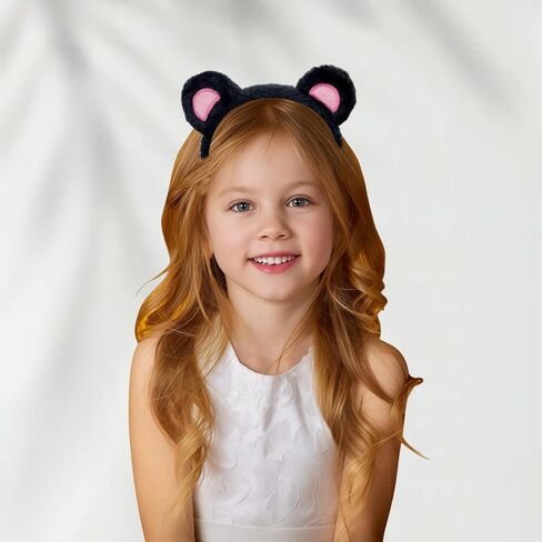 Bear Ears Headband and Tail Set for Women, Cosplay Halloween Animal Costume Accessories in Saudi Arabia