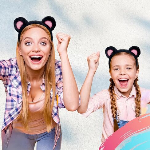 Bear Ears Headband and Tail Set for Women, Cosplay Halloween Animal Costume Accessories in Saudi Arabia