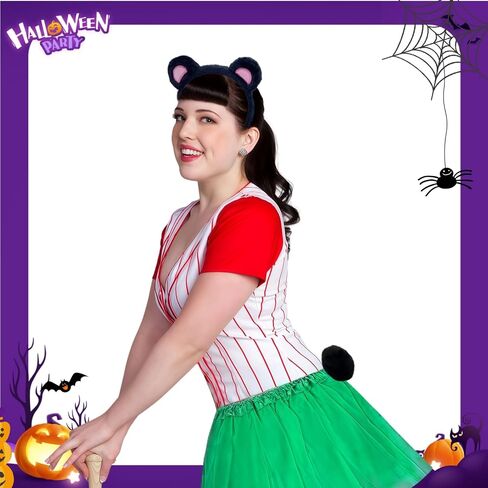 Bear Ears Headband and Tail Set for Women, Cosplay Halloween Animal Costume Accessories in Saudi Arabia