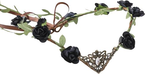 Mostory Flower Flower Crown for Women ، Floral Elf Circlet مع Vine for Renaissance Accessories Halloween Cosplay in Saudi Arabia