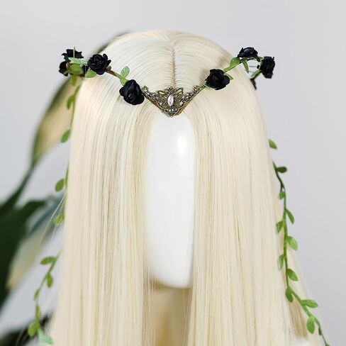 Mostory Flower Flower Crown for Women ، Floral Elf Circlet مع Vine for Renaissance Accessories Halloween Cosplay in Saudi Arabia