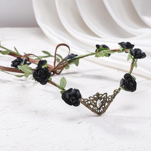 Mostory Flower Flower Crown for Women ، Floral Elf Circlet مع Vine for Renaissance Accessories Halloween Cosplay in Saudi Arabia