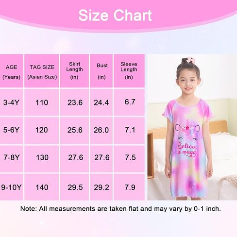 MHJY Girls Nightgown, Summer Kids Pjs, Casual Sleep Dress Toddler Nightgowns for girls 3-10 Years in Saudi Arabia