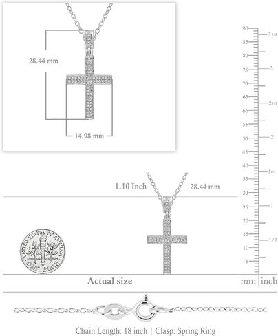 Dazzlingrock Collection 0.18 Cttw Round White Diamond Micro-Pave Cross Slider Unisex Pendant Necklace in 10K Solid Gold in Saudi Arabia