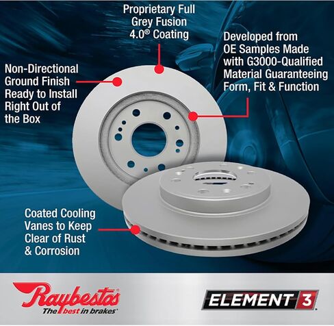 Raybestos E3K50015 Element3 Automotive Replacement Front Brake Kit Rotors and Hybrid Pads for Cadillac Escalade ESV/XTS, Chevy Silverado 1500/Suburban/Tahoe, GMC Sierra/Yukon/Yukon XL in Saudi Arabia