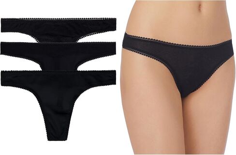 OnGossamer Women's Mesh Hip 3 Pack Thong Panties - Champagne, Medium/Large in Saudi Arabia