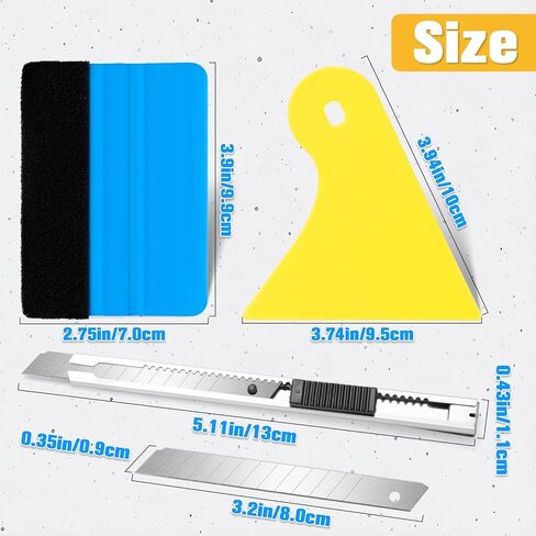 مجموعة تظليل النوافذ، مجموعة أدوات تغليف الفينيل مكونة من 15 قطعة، طقم تظليل لتغليف السيارة، فيلم الخصوصية، غشاء نافذة من الزجاج الملون، ورق الحائط، ومشروع الفينيل DIY، أدوات تظليل النوافذ يمكن للمبتدئين استخدامها in Kuwait