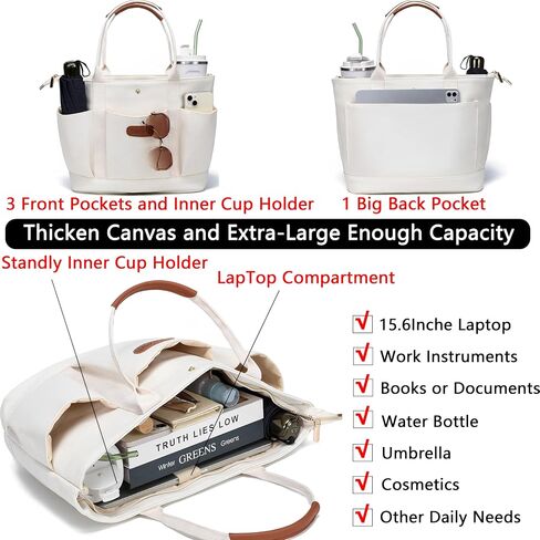 Canvas Tote Bag for Women,Womens Purse Handbags Totes Bags Work Laptop Book Gym for Travel Nurse College Gift in Saudi Arabia