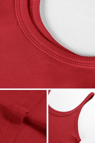 Athmile Women Tank Top Scoop Neck Form Form Forting Rebed Rebted Cami Stirts in Saudi Arabia