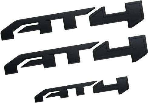 4Pc Set AT4 Emblem Sierra Letters Badge 3D Sticker Nameplate Fits 2019-2024UP Sierra 2500HD 3500HD (Black and Red) in Saudi Arabia