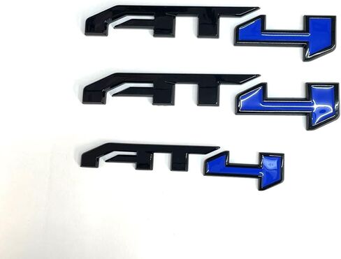 4Pc Set AT4 Emblem Sierra Letters Badge 3D Sticker Nameplate Fits 2019-2024UP Sierra 2500HD 3500HD (Black and Red) in Saudi Arabia