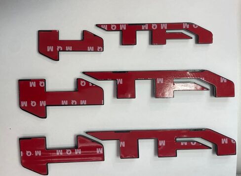 4Pc Set AT4 Emblem Sierra Letters Badge 3D Sticker Nameplate Fits 2019-2024UP Sierra 2500HD 3500HD (Black and Red) in Saudi Arabia