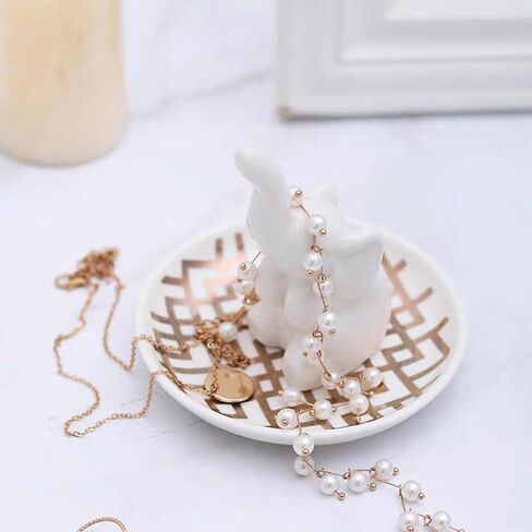 1 Pair Small Animal Statue Elephant Figurine Home Decor, Modern Style Ceramic Elephant Statues for Home Decor Accents Living Room Shelves Desk Decoration(Gold) in Saudi Arabia