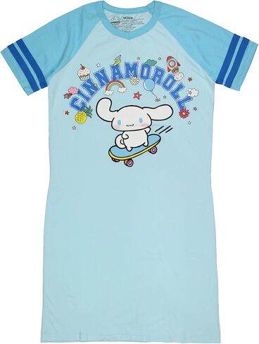 BioWorld Sanrio Hello Kitty والأصدقاء اسكواش نسائي Pajama Sleep Shirt v-neck raglan lightgown in Kuwait