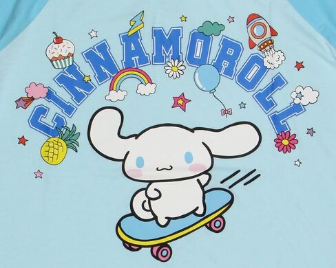BioWorld Sanrio Hello Kitty والأصدقاء اسكواش نسائي Pajama Sleep Shirt v-neck raglan lightgown in Kuwait