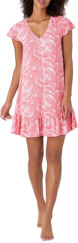 Tommy Bahama - Women's Short Nightgown, Short Sleeve Stretch Jersey Ruffle Hem Dress for Sleep or Lounge in Saudi Arabia