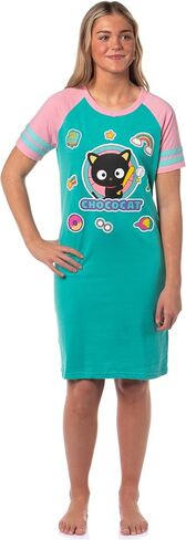 BioWorld Sanrio Hello Kitty والأصدقاء اسكواش نسائي Pajama Sleep Shirt v-neck raglan lightgown in Kuwait