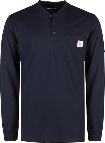 Bocomal Fr قمصان Henley 7oz بالوزن المتوسط ​​مقاوم للحريق NFPA2112 CAT2 قميص العمل المترك in Saudi Arabia