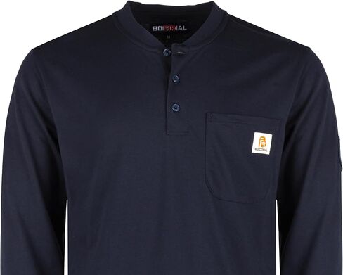 Bocomal Fr قمصان Henley 7oz بالوزن المتوسط ​​مقاوم للحريق NFPA2112 CAT2 قميص العمل المترك in Saudi Arabia