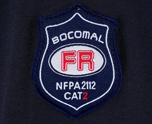 Bocomal Fr قمصان Henley 7oz بالوزن المتوسط ​​مقاوم للحريق NFPA2112 CAT2 قميص العمل المترك in Saudi Arabia