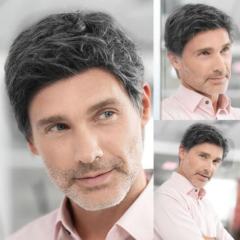 Sallcks Mens Short Curly Brown Wig Synthetic Halloween Party Cosplay Costume Full Wigs for Men in Saudi Arabia