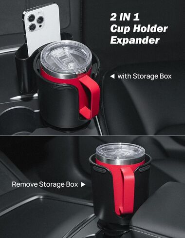 JOYTUTUS Cup Holder Expander, Expandable Insert Extender, Adapt Most Regular Cup Holder for Car 18-40oz (3.4-3.8 Inch), Hydro-Flask, Yeti, Nalgene (16 40 Oz) Large Water Bottles in Saudi Arabia