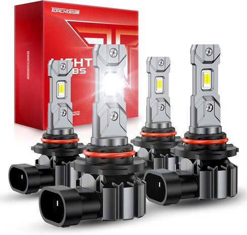 مصابيح Torchbeam 9005/HB3 ، 30،000 لتر 800 ٪ من المصابيح الإضاءة أكثر إشراقًا ، 6500 كيلو باس in Kuwait