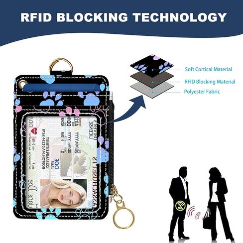 Slim Wallet Credit Card Holder, Grass Green Flowers, RFID Wallet Women Cute Small Front Pocket Wallet With Zipper, PU Leather Thin travel RFID Blocking Card Case ID Window,Ladies Gifts in Saudi Arabia