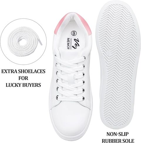 Vepose Women's Fashion Sneakers, Lace Up Low Top Platform Tennis Shoes | Comfortable fashion walking shoes, low top, memory foam cushioning, lace up, cute style for work, travel and weekends in Kuwait