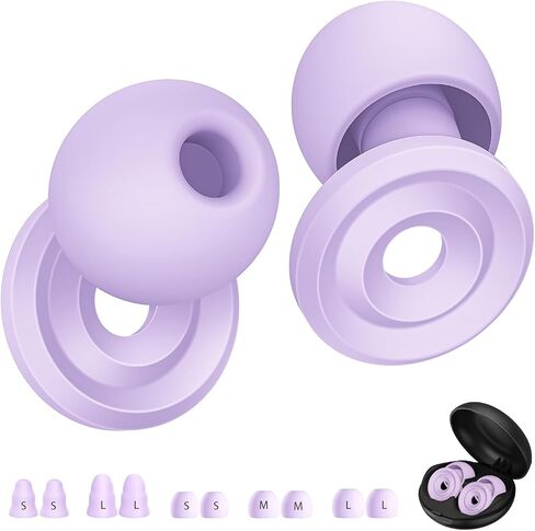 Ear Plugs for Sleeping Noise Reduction, Ultra-Comfy Silicone Sleep Ear Plugs, Noise Cancelling Ear Plugs for Block Snoring/Noise Sensitivity/Travel/Work/Focus - 5 Pairs Ear Tips in S/M/L in Saudi Arabia