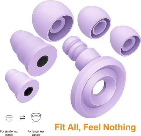 Ear Plugs for Sleeping Noise Reduction, Ultra-Comfy Silicone Sleep Ear Plugs, Noise Cancelling Ear Plugs for Block Snoring/Noise Sensitivity/Travel/Work/Focus - 5 Pairs Ear Tips in S/M/L in Saudi Arabia
