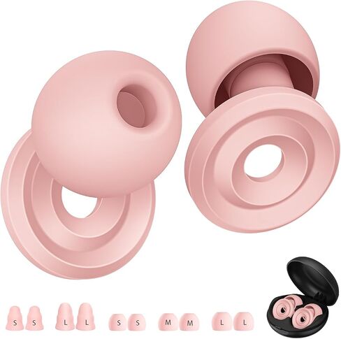 Ear Plugs for Sleeping Noise Reduction, Ultra-Comfy Silicone Sleep Ear Plugs, Noise Cancelling Ear Plugs for Block Snoring/Noise Sensitivity/Travel/Work/Focus - 5 Pairs Ear Tips in S/M/L in Saudi Arabia