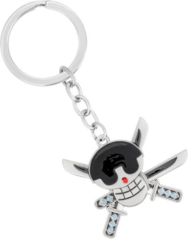 One Piece Anime Keychain with Jolly Roger Charm, One Piece Merch with Gift Box, Keyring for True Pirates in Kuwait