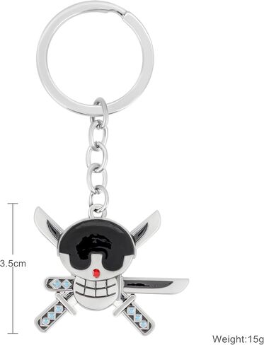 One Piece Anime Keychain with Jolly Roger Charm, One Piece Merch with Gift Box, Keyring for True Pirates in Kuwait