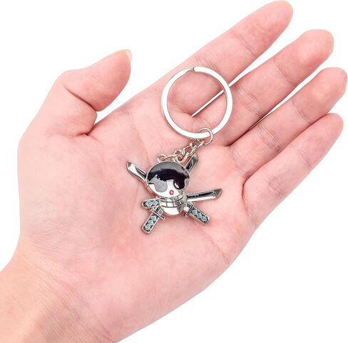 One Piece Anime Keychain with Jolly Roger Charm, One Piece Merch with Gift Box, Keyring for True Pirates in Kuwait