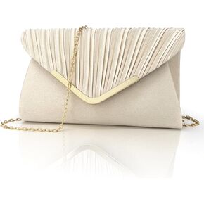 Glamorous Envelope Clutch Bag - Elegant Women’s Satin Finish Evening Purse for Weddings, Proms, Parties & Formal Events
