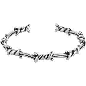 HAQUIL Gothic Punk Barbed Wire Twisted Cuff Bracelet Jewelry Gift for Men and Women