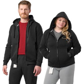 Peelz Noah Full Zipper Hoodie for Men & Women - Unisex Luxury Fleece Zip Up Jacket with Hood & 2 Pockets, Comfort Fit