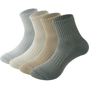 Magiarte Mens Athletic Cotton Mini Crew Socks Criticle Cushioned Runking Hiking Multi Sports Socks for Men 4 Pairs