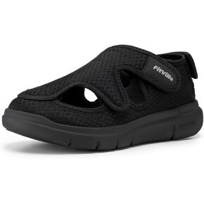 FitVille Diabetic Sandals for Men Extra Wide Diabetic Shoes for Swollen Feet Walking Sandals for Elderly Foot Pain Relief for Plantar Fasciitis
