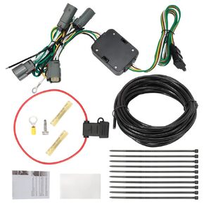 4 Way Trailer Wiring Harness Flat Output 56477 Compatible with Maverick 2022 2023 2024, 4 Pin Towing Hitch Trailer Wire